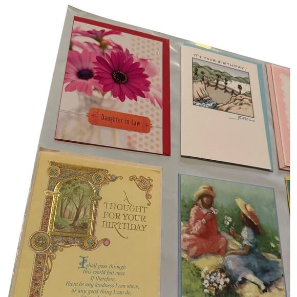 Lot 10 Birthday Cards Hallmark Shoebox Heartline Mixed Designs with Envelopes - Picture 3 of 7
